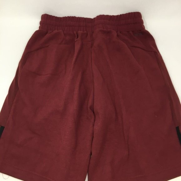 Adidas Men Sweat Activewear Shorts Red Drawstring Adjustable Waist M New - Picture 3 of 6